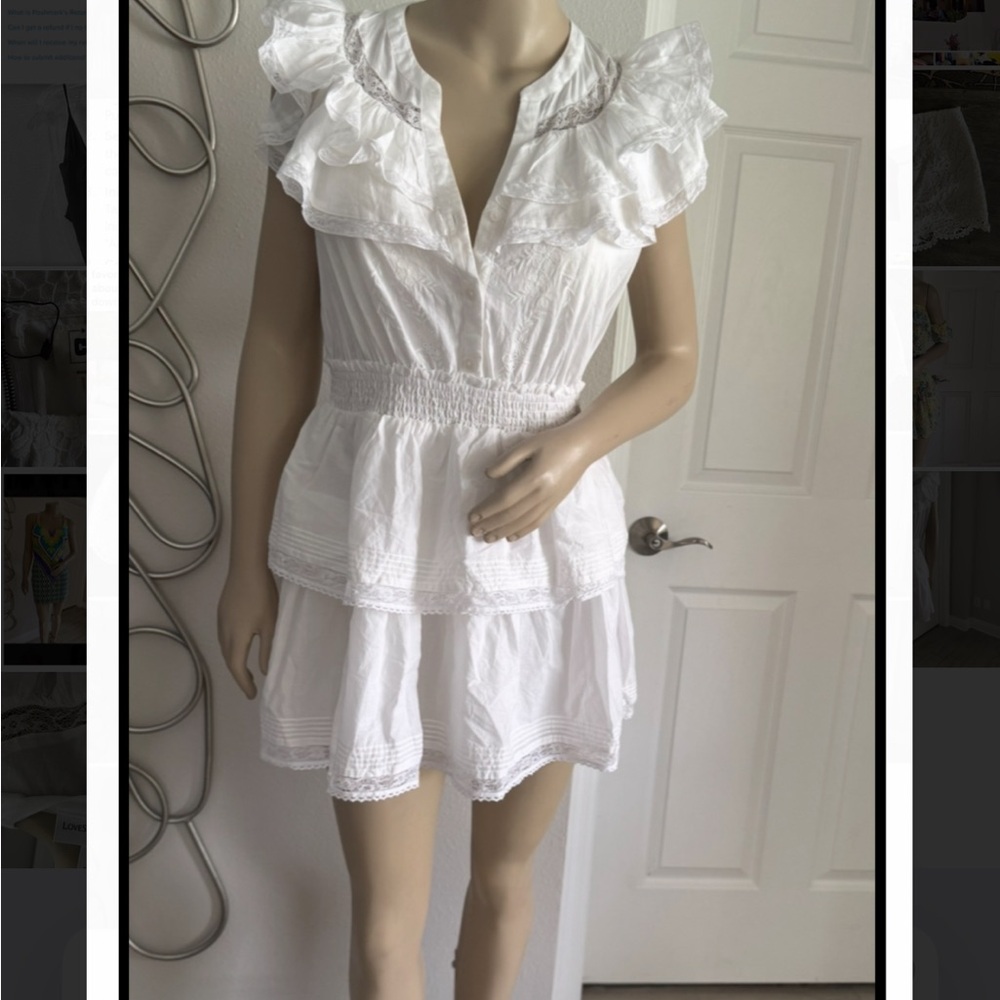 Loveshackfancy Elegant White Ruffle Dress